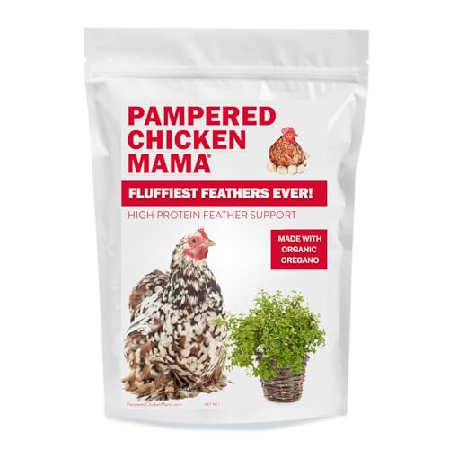 Pampered Chicken Mama Molting Supplement for Chickens: Fluffiest Feathers Ever Backyard Chicken Feed and Supplies for Hens (2 pounds)