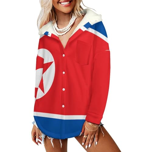 Sweat à Capuche Hiver Chaud Femme Rouge Contre le Froid Style Décontracté avec Grandes Poches