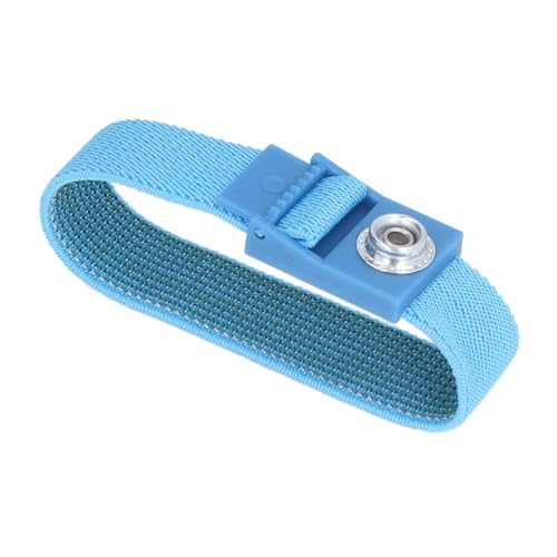 Image of SCHOFIC Anti-Static [ESD] Safe Discharge Wristband Wrist Strap band Grounding Cord B2B Tool- Blue (10)