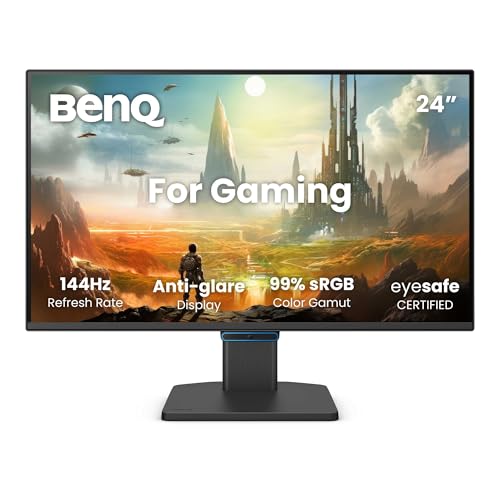 BenQ GW2490CE 23,8 Zoll 1080p FHD 144 Hz IPS Eye-Care-Monitor für das Homeoffice, USB-C, 1080 x 1920, Visual Optimizer, flimmerfrei, Low Blue Light, ultraschmaler Rahmen, TÜV-Zertifiziert, Eye-CareU