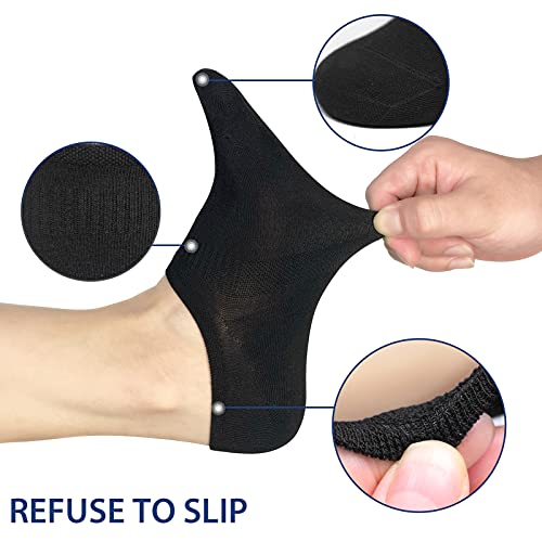 Image of Socks Womens No Show Low Cut Anti-Slid Non Slip Cotton Sock 6 Pair Pack