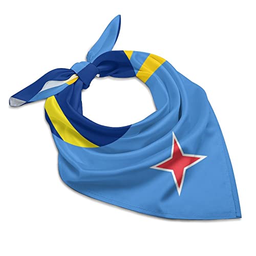 BAIKUTOUAN Curacao Aruba Flag Women's Neck Scarf Square Small Scarf Neckerchief Headscarf Head Hair Wraps Kerchief