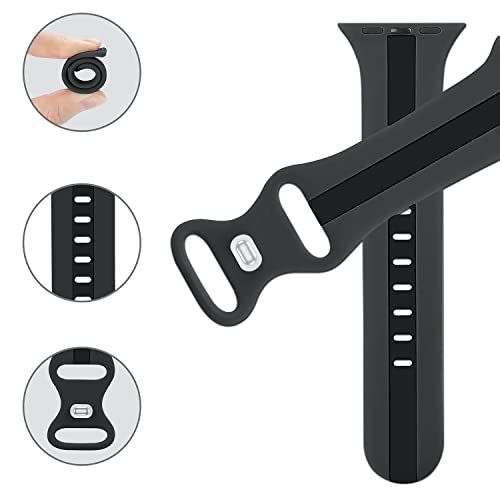 Image of GRIPP Tutone Soft Silicone Watch Strap for 44mm /45mm /46mm /49mm, Watch Series 11 /10 /9 /8 /7 /6 /5 /4, SE 3 /2 /1, Ultra 3 /2 /1, Durable, Flexible, Lightweight, Adjustable (Watch Not Included)