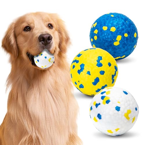 Nobleza Palla per Cani Indistruttibili, 3 Pezzi Alto Rimbalzo Palline Cane, Giochi per Cani di Piccola Media Grande Taglia, Ø 7cm