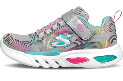 Skechers Glow-Brites, Scarpe da Ginnastica, Grigio...
