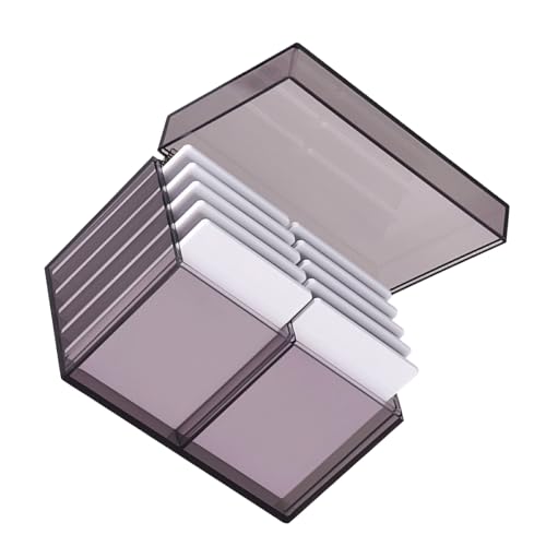 ノーブランド品 ドロワーラッシュホルダーケース。まつげエクステンションに便利な高アクリル製まつげ収納ボックスまつげ収納オーガナイザー, グレー