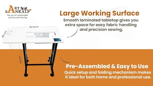 Image of Customized Extension Table Stand for Sewing Machines | Customized Logo, Brand /Shop Name, Merchant Name | Compatible with Usha Janome (Model - Excella DLX)