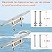 ORLANG 8 Inch 316 Stainless Steel Boat Cleats, Open Base Dock Cleats with Installation Accessories Screws, Boat Dock Cleats Rope Cleat for Boat Docks, Decks or Nautical Decor (2 Pack)