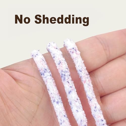 Image of Super Soft and Cozy Chenille Yarn for Crocheting and Knitting -Easy to Crochet with-Bulky #5, 3.5oz /93yds -Chunky Plush Yarn for Hand Craft Blanket Ammigurumi (Purple Rain, 3 Pack)