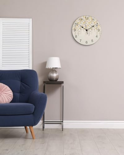 Reloj de pared redondo multicolor 10 pulgadas silencioso miniatura 4