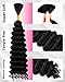 Deep Wave Bulk Braiding Hair-Wet and Wavy Human Braiding Hair,20 Inches 2 Bundles Natural Black,Soft Synthetic No Weft Bohemian Curl for DIY(20