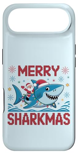 Merry Sharkmas AO[Z[^[ T^ CfBO V[N Cgt X}zP[X iPhone Air p