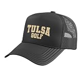 The University of Tulsa Golf Hurricanes TU17 Trucker Hat with Adjustable Mesh Back, Black
