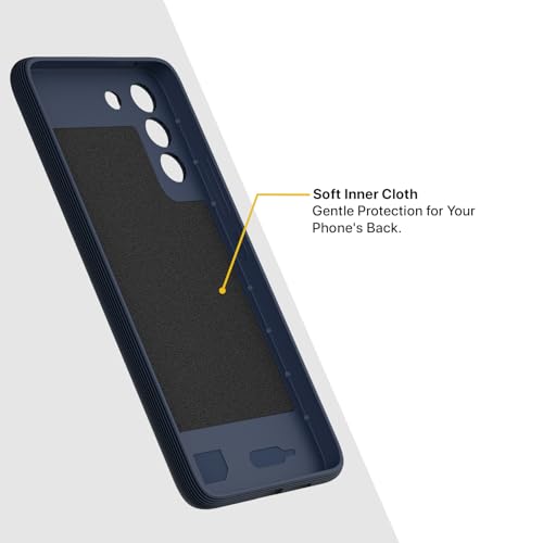 Image of Outlouders Back Cover for Samsung Galaxy S21 FE 5G | Full Camera Protection | TPU Soft Flexible Shockproof Bumper Case (Blue)