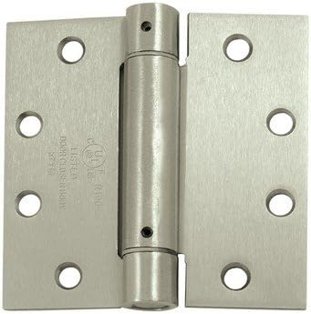 4.5 x 4.5 in. Spring Hinge, Satin Nickel - Steel