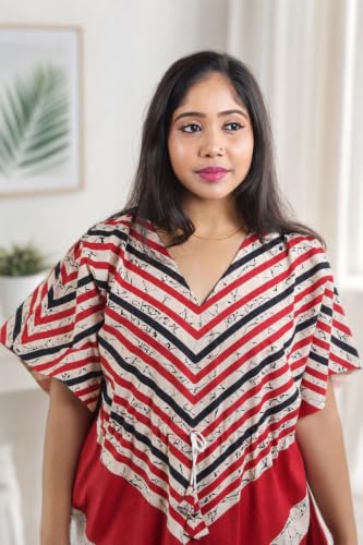 Image of Pure Cotton Indonesian Kaftan Nighty Full Length | Breathable material