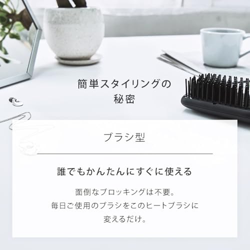 Plancha de cabello tipo cepillo Salonia SL-0012BKS negra miniatura 7