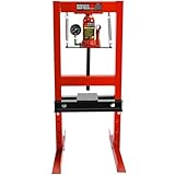 6 Ton Hydraulic Press, Benchtop Press with Press Plates, H-Frame Garage Floor Press with Pressure Gauge, Adjustable Working Table Height, Hydraulic Shop Floor Press for Gears and Bearings