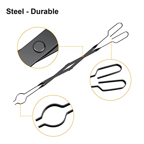 Bmmxbi Adjustable Heavy-Duty Steel Firepit Grabber And 26" Log Grabber Fireplace Tongs For Outdoor Fire Pits, Extends From 26" To 40" L Poker, For Campfires, Fireplaces And Wood Stoves #TOP4