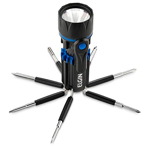 Lanterna Led Com Kit De Ferramentas Embutido 8 Em 1 Elgin No Voltagev