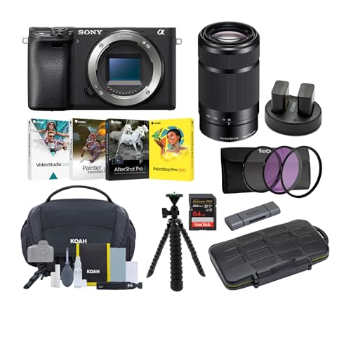 Sony Alpha a6400 Mirrorless Digital Camera (Black) Bundle with E-...
