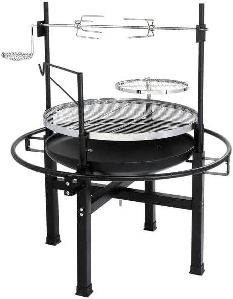 85 * 85 * 108cm Round Iron Spray Grill Black