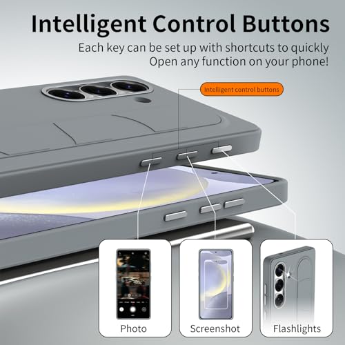 Image of for Samsung Galaxy S24 Plus 5G with Smart Button, Standing Grip Phone Case with Kickstand, for Samsung S24 Plus 5G Case Smart Button Cover | Hand Strap | Soft Touch | Stand Grip | Smart Butto