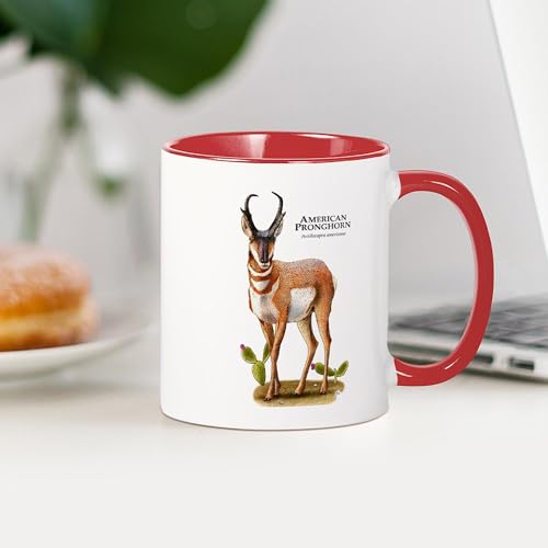 Taza de cerámica de 11 oz con diseño American Pronghorn miniatura 4