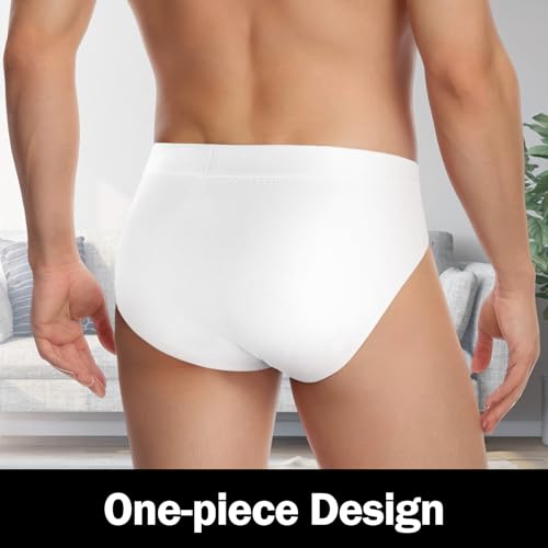 Men's White Underwear Briefs - Mens Soft Cotton Breathable Underwear Multipack4