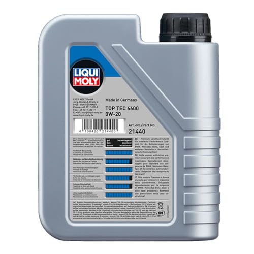 LIQUI MOLY Top Tec 6600 0W-20 | 1 L | Synthesetechnologie Motoröl | Art.-Nr.: 21440 – Ansicht 4