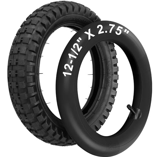 LotFancy 12.5x2.75 (12-1/2x2.75) Tire & Inner Tube Set for Razor MX350 MX400 Dirt Rocket X-Treme X-560 - Heavy Duty Scooter Tire Tube for Mini Pocket Bikes