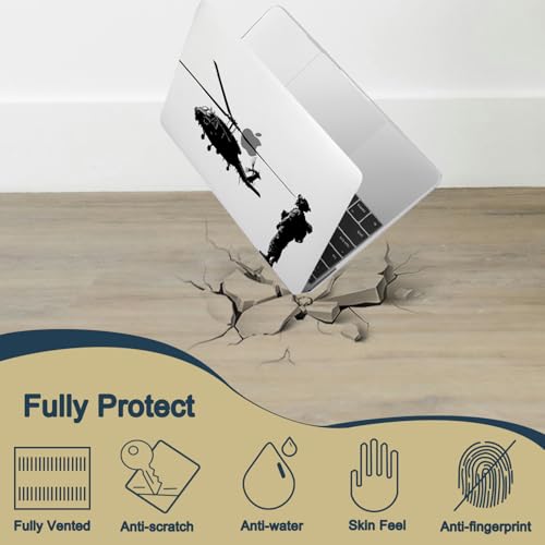 Funda MacBook Air M1 13 para viajar con diseño militar y protector teclado 5