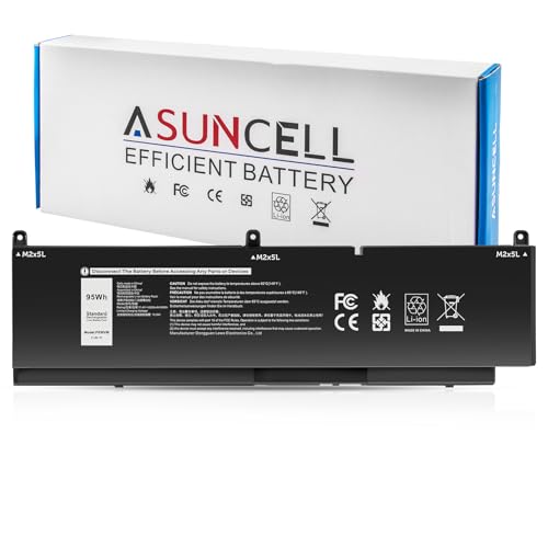Image of ASUNCELL PKWVM 95Wh Battery Replacement for Dell Precision 7550 7750 7560 7760 / P44E P93F P44E001 P44E002 P93F001 P93F002 Series Laptop C903V 0C903V 0CR72X CR72X 068N03 0447VR 68ND3 453-BBCQ 11.4V