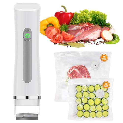 Machine à emballer sous vide avec 30 sacs réutilisables pour aliments