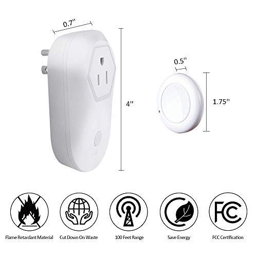 Garbage Disposal Wireless Switch Kit No Drilling On Sink Top, Remote Control Outlet Wireless Switch for Household Appliances, Up to 100ft. Range - Thumbnail 2