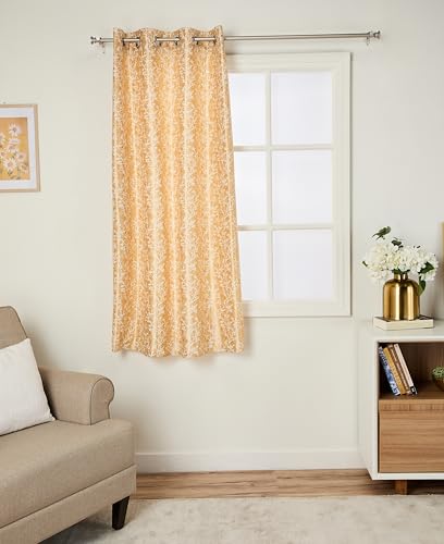 Amazon Brand - Solimo Premium Polyester Cotton Curtains | 225 GSM | 5 FT | Abstract Print | Easy Maintenance (Set of 2, Gold) (B0D5CZ4PJD) Amazon Price History, Amazon Price Tracker