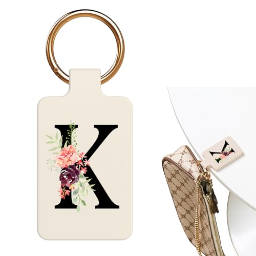 MAGTOBO Letter A-Z Strong Magnetic Purse Holder Stylish Floral Design Handbag Hanger for Women Suitable for Table Tops Metal Wall Door Hinge Frame Shopping Cart Valentines Day Gift Bag Charms