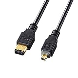 サンワサプライ IEEE1394ケーブル 2m ブラック KE-1346-2BK