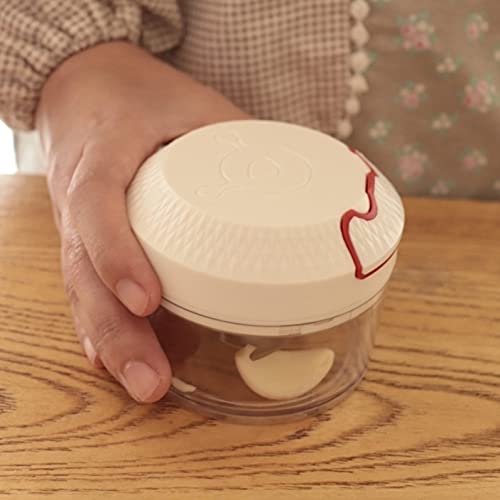 Hand Pullgarlic Mincer，Garlic Chopper Mini Food Processor Small Food Chopper Multifunction Garlic Press For Seasoning & Spice, Professional Garlic Crusher,， Ginger, Chili, Fruits, Onions(170Ml) #TOP2