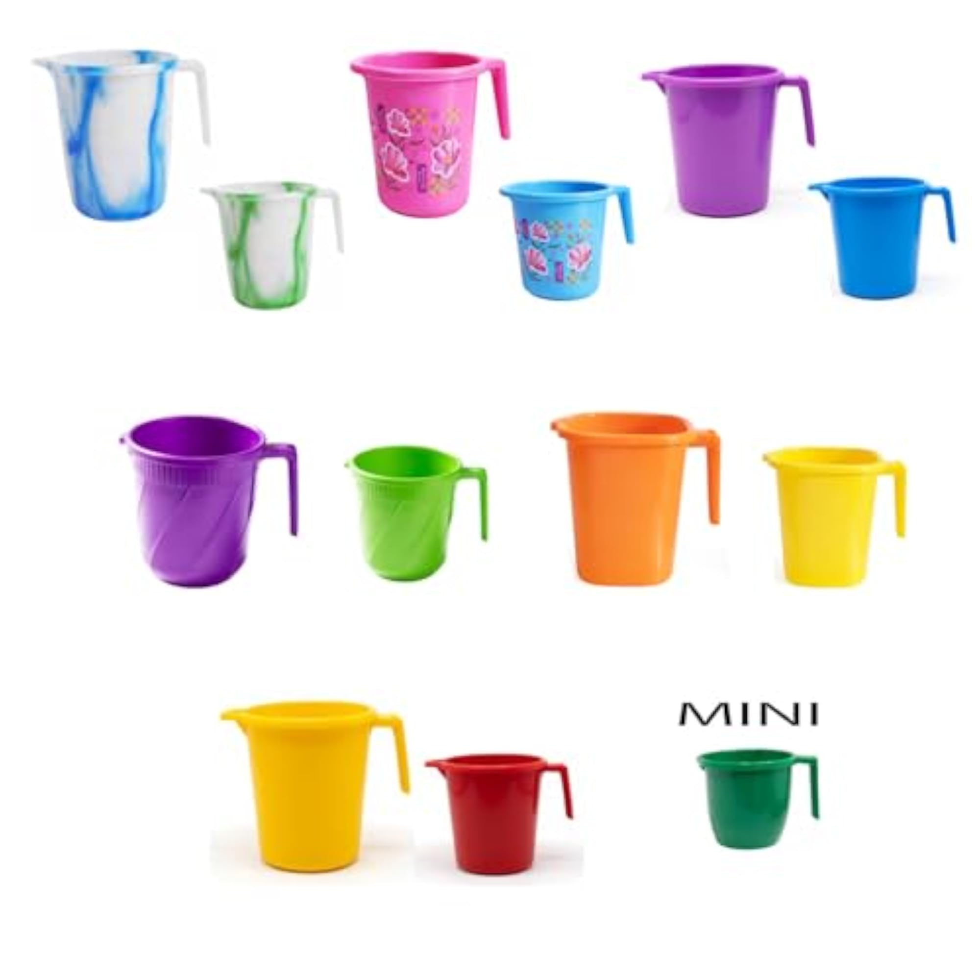 Pack of 3 Mini Bath Mugs for Kids, Multicolor