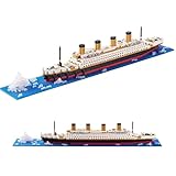 Architecture Titanicモデルビルディングセット 大人用 クルーズ船 マイクロブロックキット DIY ミニブリック おもちゃ 子供へのギフト (1872ピース)