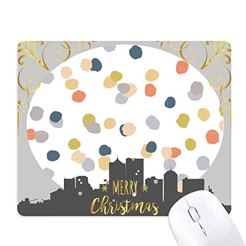 Tapis de souris en caoutchouc l'art de couleurs abstraites tendance plantes la nuit de Noël pour bureau