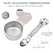 Magnetic Measuring Cups and Spoons Set-Heavy Duty 304 Stainless Steel，Double Measurement Markings，Set of 16 with Leveler for Measure Dry and Liquid Ingredients (khaki)