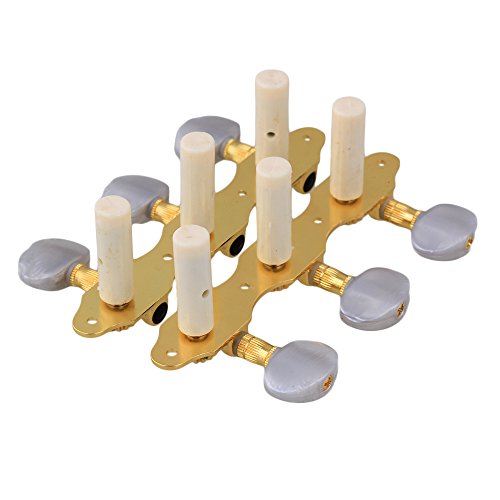 Yibuy Golden Classical Guitar Tuning Pegs Machine Heads Guitar Tuners W/ 8Pcs Screws #TOP1