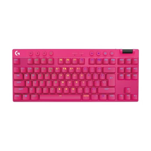 Logitech G PRO X TKL Lightspeed kabellose Gaming-Tastatur - Magenta - US INT'L - Tactile