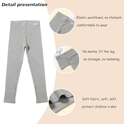 7 Pack Girls Leggings Girl Full Length Leggings Soft Comfortable Solid Pants for Girls Basic School Pants3