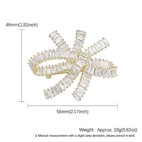 Image of Brooch Pins for Women Fashion Jewelry Cubic Zirconia Brooches and Pins for Birthday Wedding Party Gift