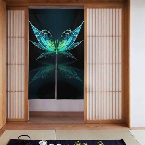 ドアカーテン ファッション 暖簾長さ のれん シャワー 人気 色とりどりの蝶パーティション ブロック 部屋仕切り おしゃれ 間仕切り 目隠し プライバシー保護遮光断熱壁飾り壁掛け グッズ ロング 飾りトイレ キッチ 玄関 廊下 寝室 部屋 温泉 旅館 ホテ