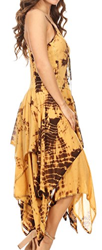 Image of Sakkas Annabella Corset Bodice Handkerchief Hem Dress