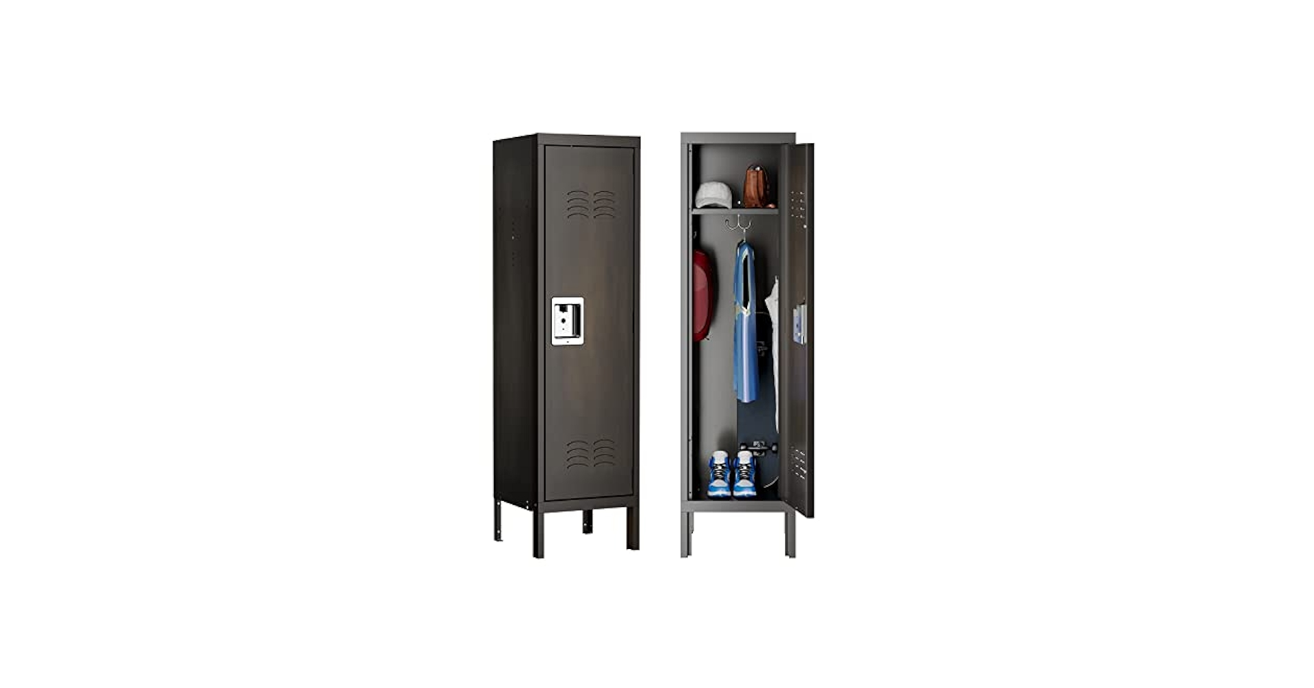 Amazon.com: MIIIKO Metal Storage Locker Cabinet with 1 Door